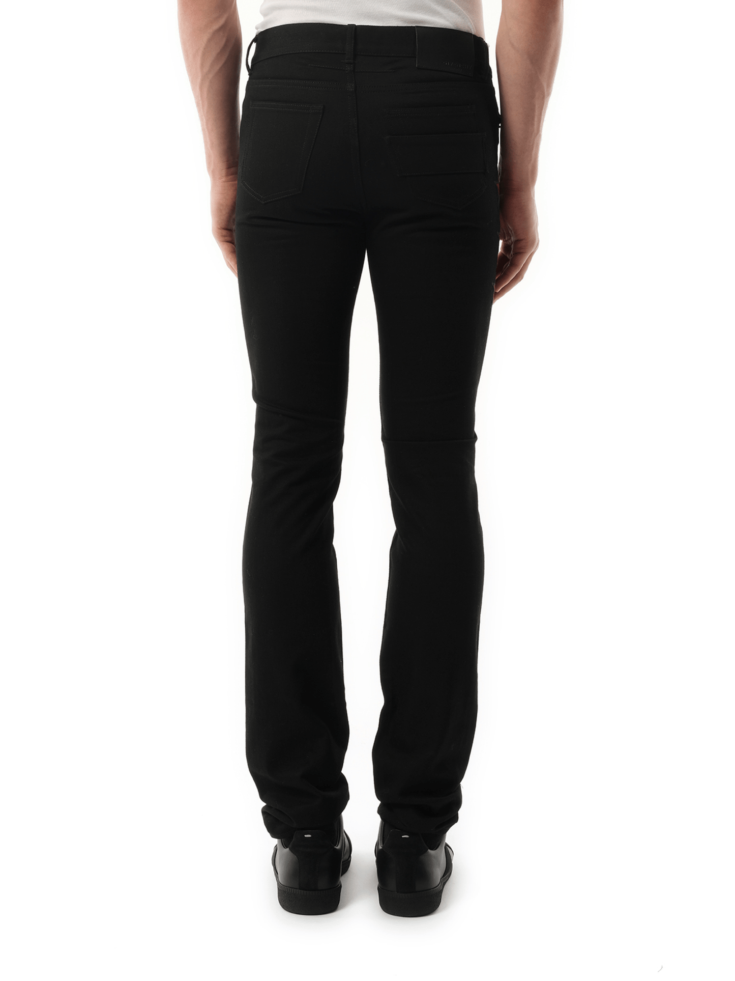 Embroidered Red Star Jeans in Black