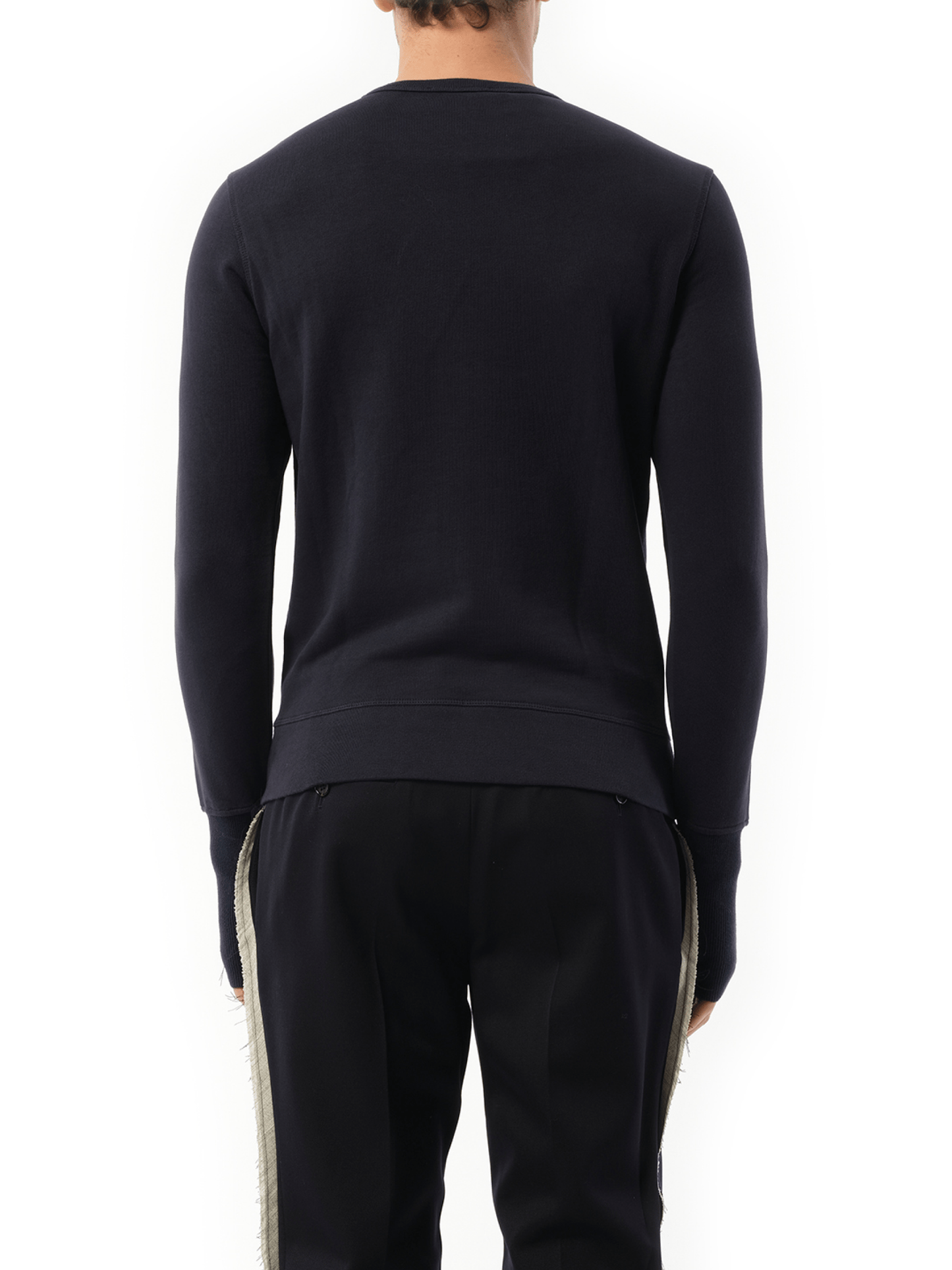 Jacquard Front Sweatshirt in Navy