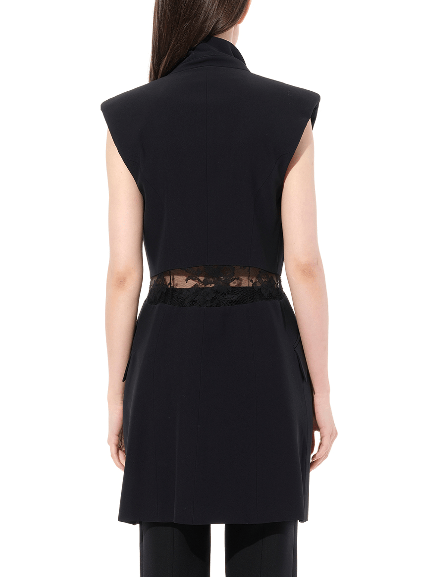 Sleeveless Bomber Jacket Dress in Black