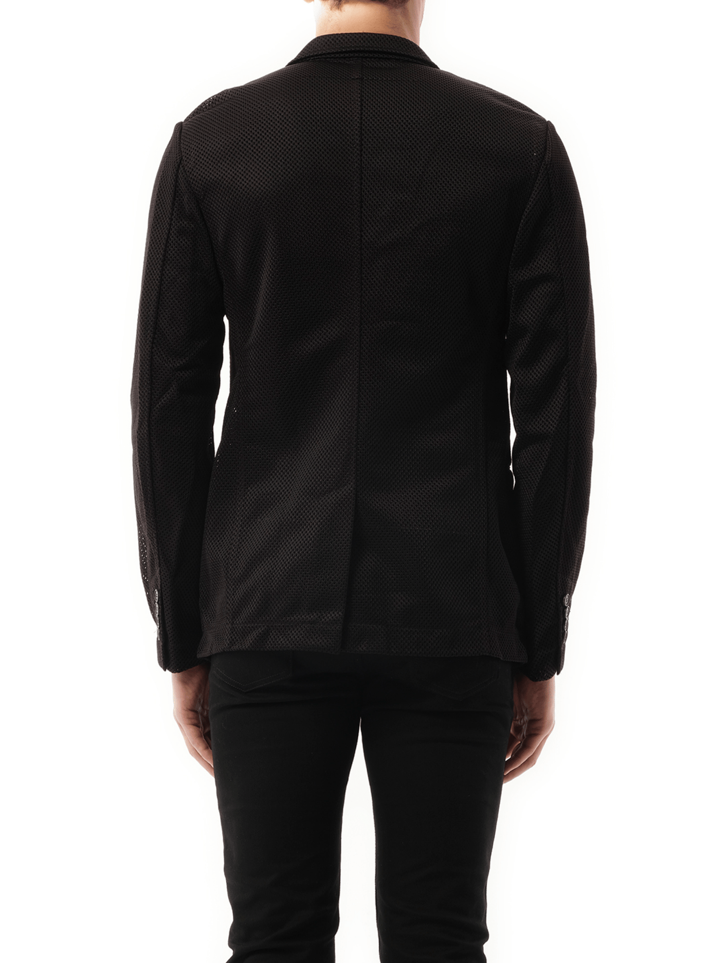 Mesh Suit Jacket in Black