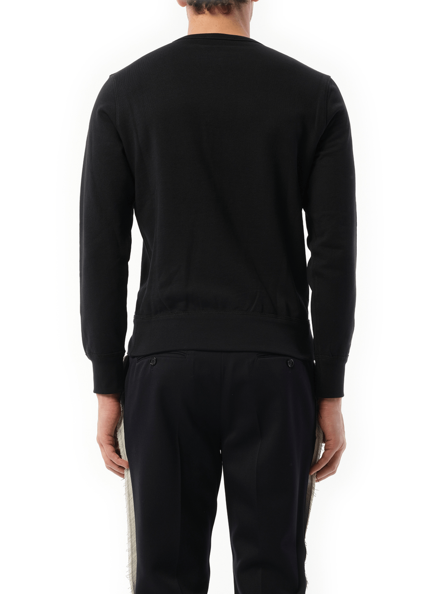 Embroidered Chain Skull Sweatshirt in Black