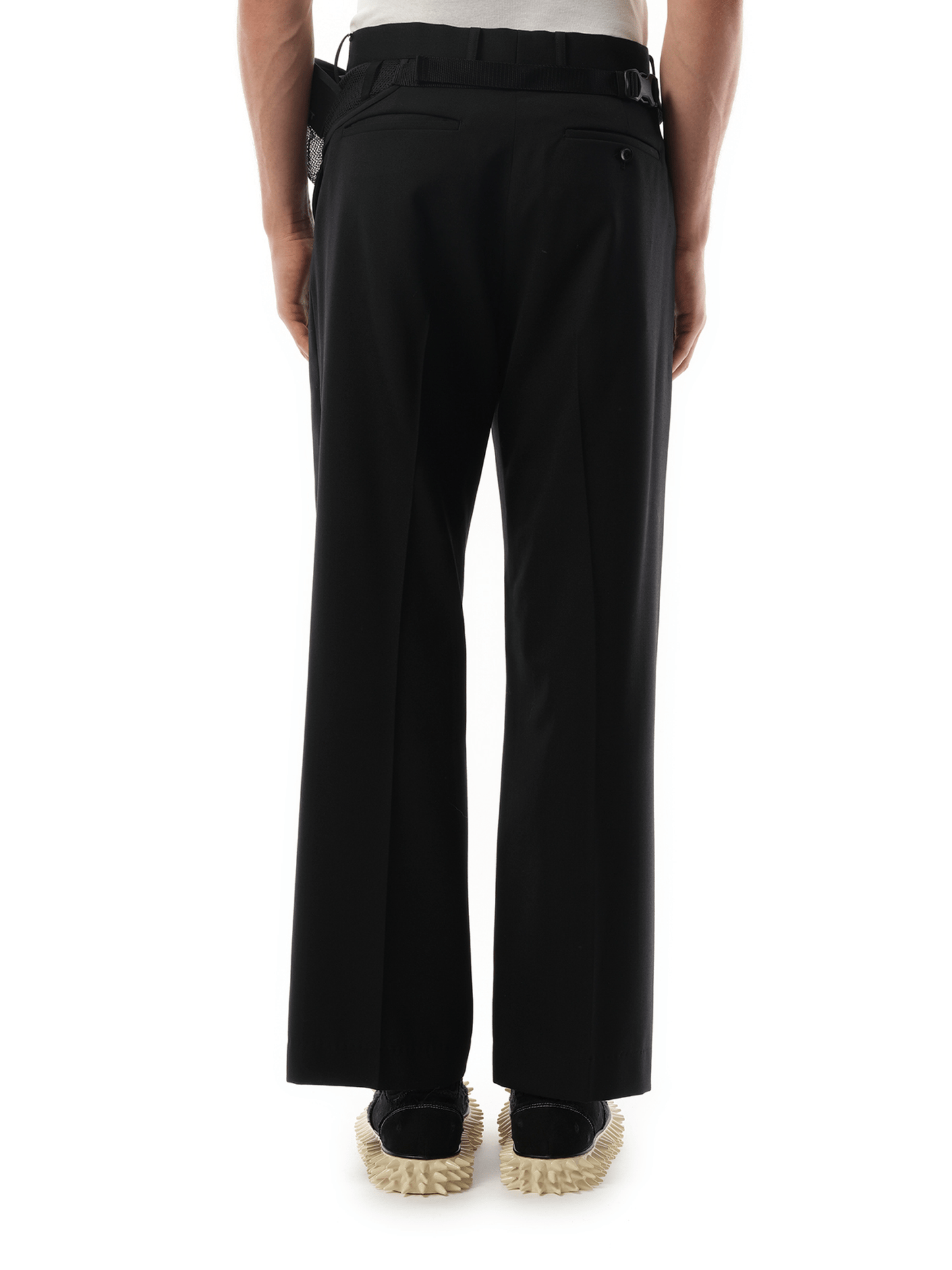 Doublet Tailored Trousers with Waist Pouch in Black