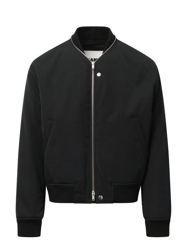 Jil Sander Jil Sander Zip Bomber Jacket in Black