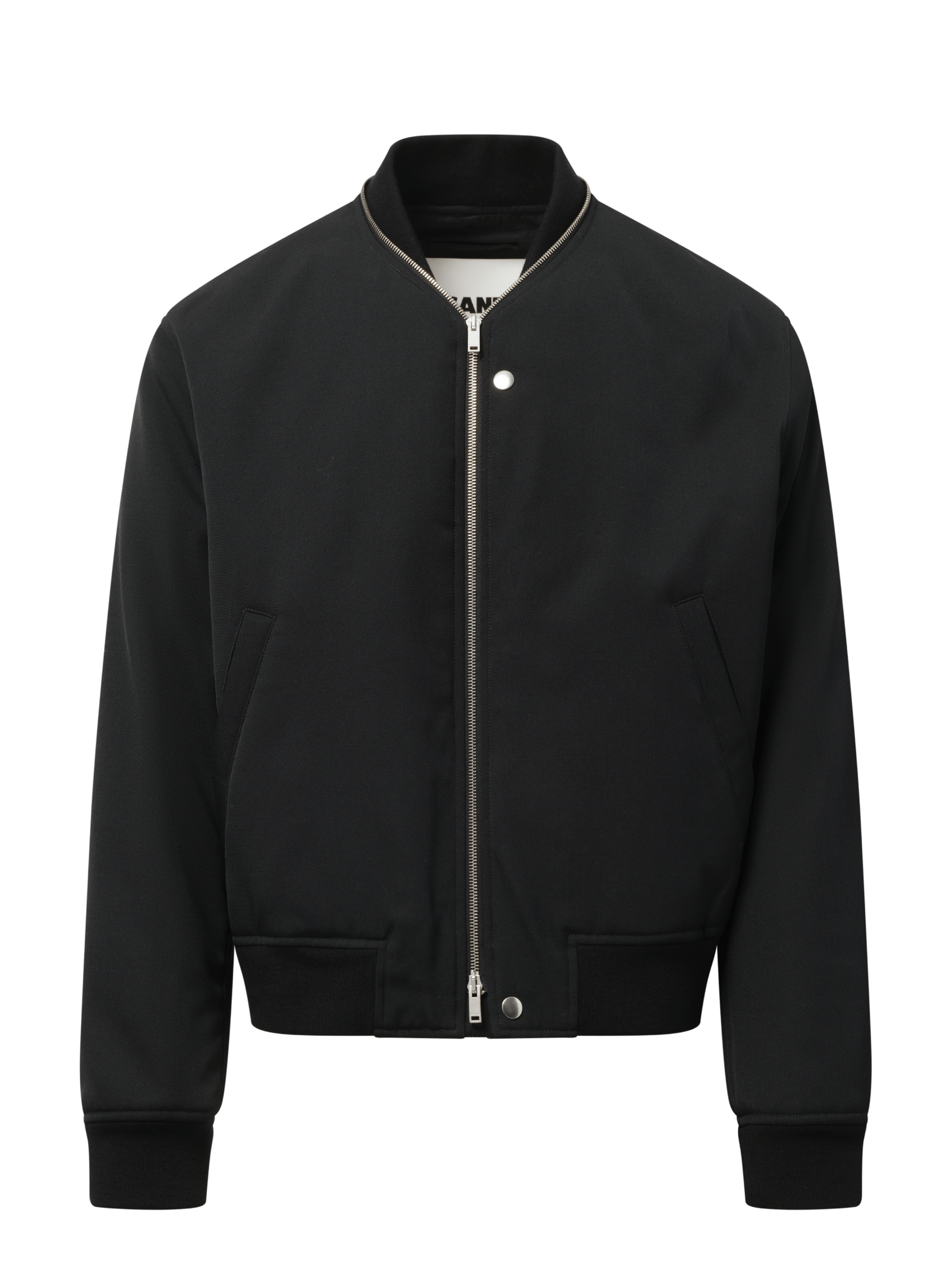 Jil Sander Jil Sander Zip Bomber Jacket in Black