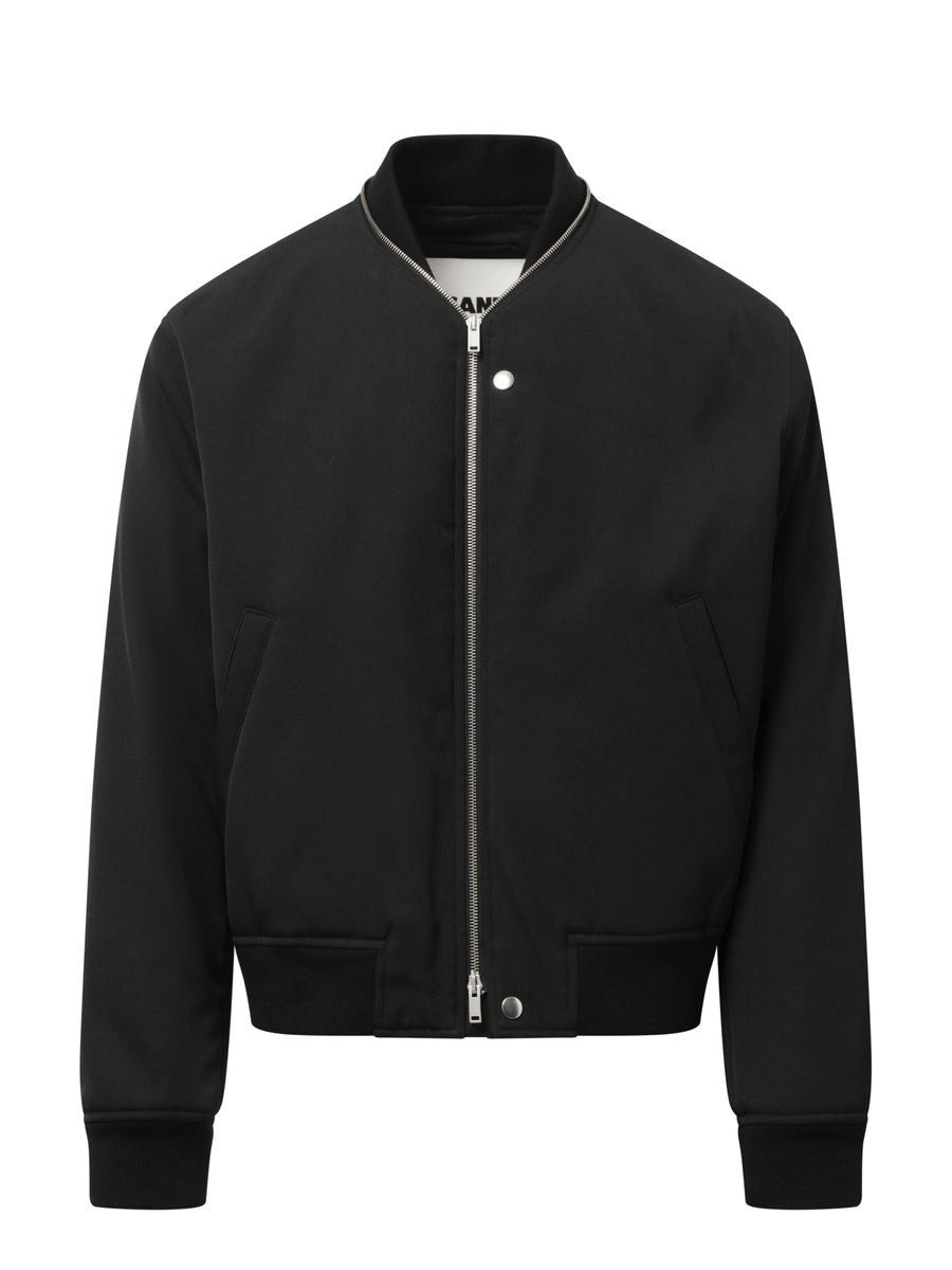 Jil Sander Jil Sander Zip Bomber Jacket in Black