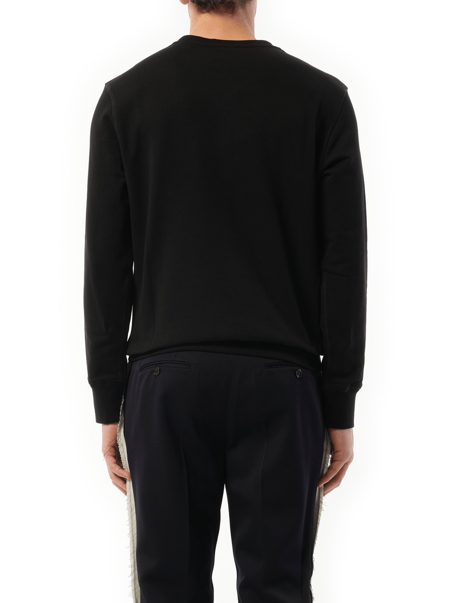 Skeleton Embroidered Sweatshirt in Black