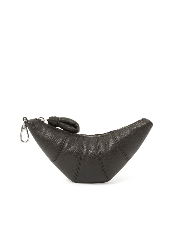 Lemaire Crossbody Croissant Coin Purse in Dark Chocolate