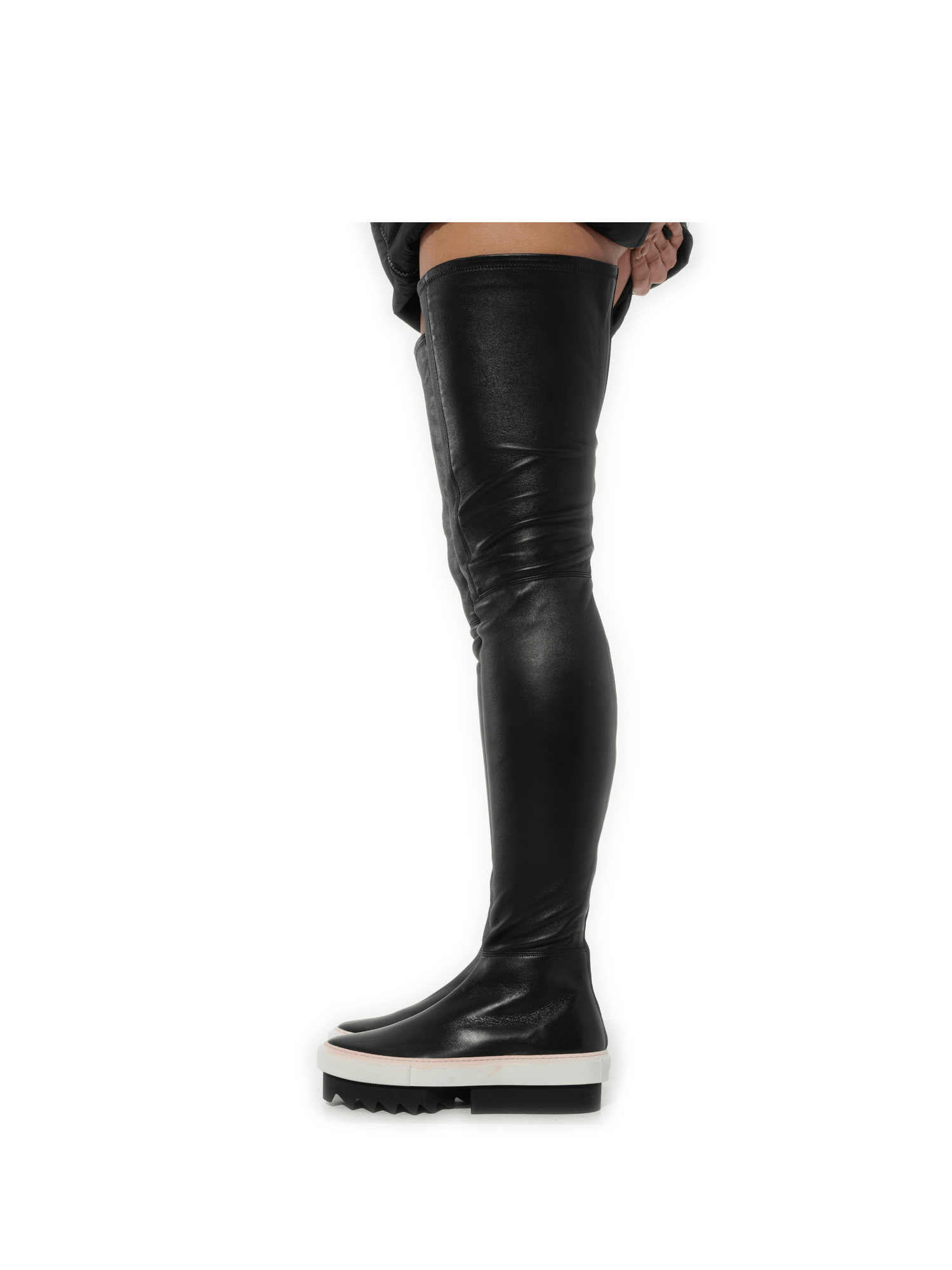 Platform Otk Skate Sneaker in Black Side View | GIVENCHY