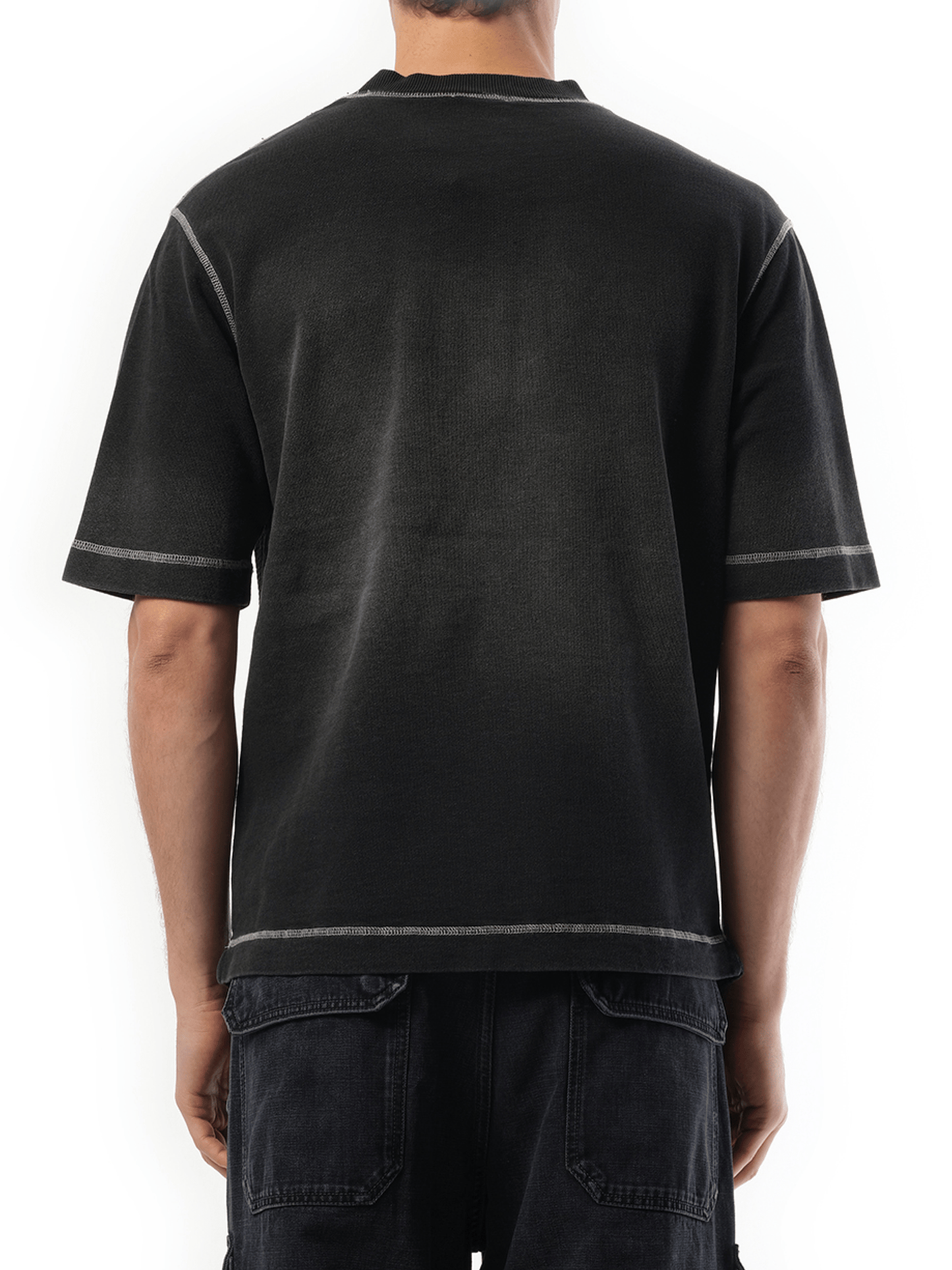 Diesel S-Wafycol T-Shirt in Charcoal