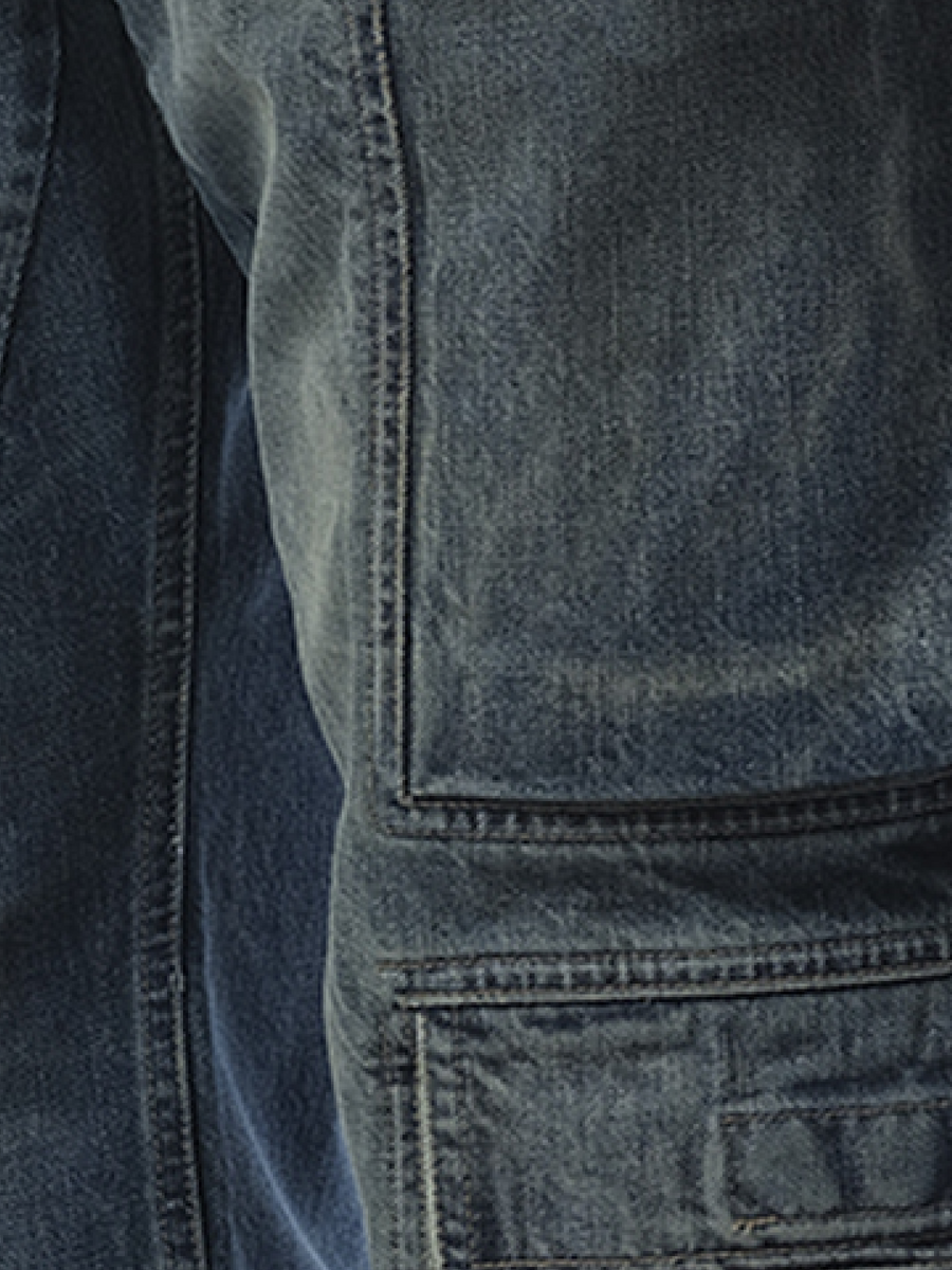 Rick Owens Drkshdw Double Cargo Jeans in Washed Indigo