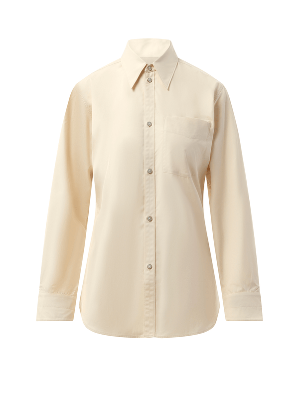 Fitted Shirt in Light Cream