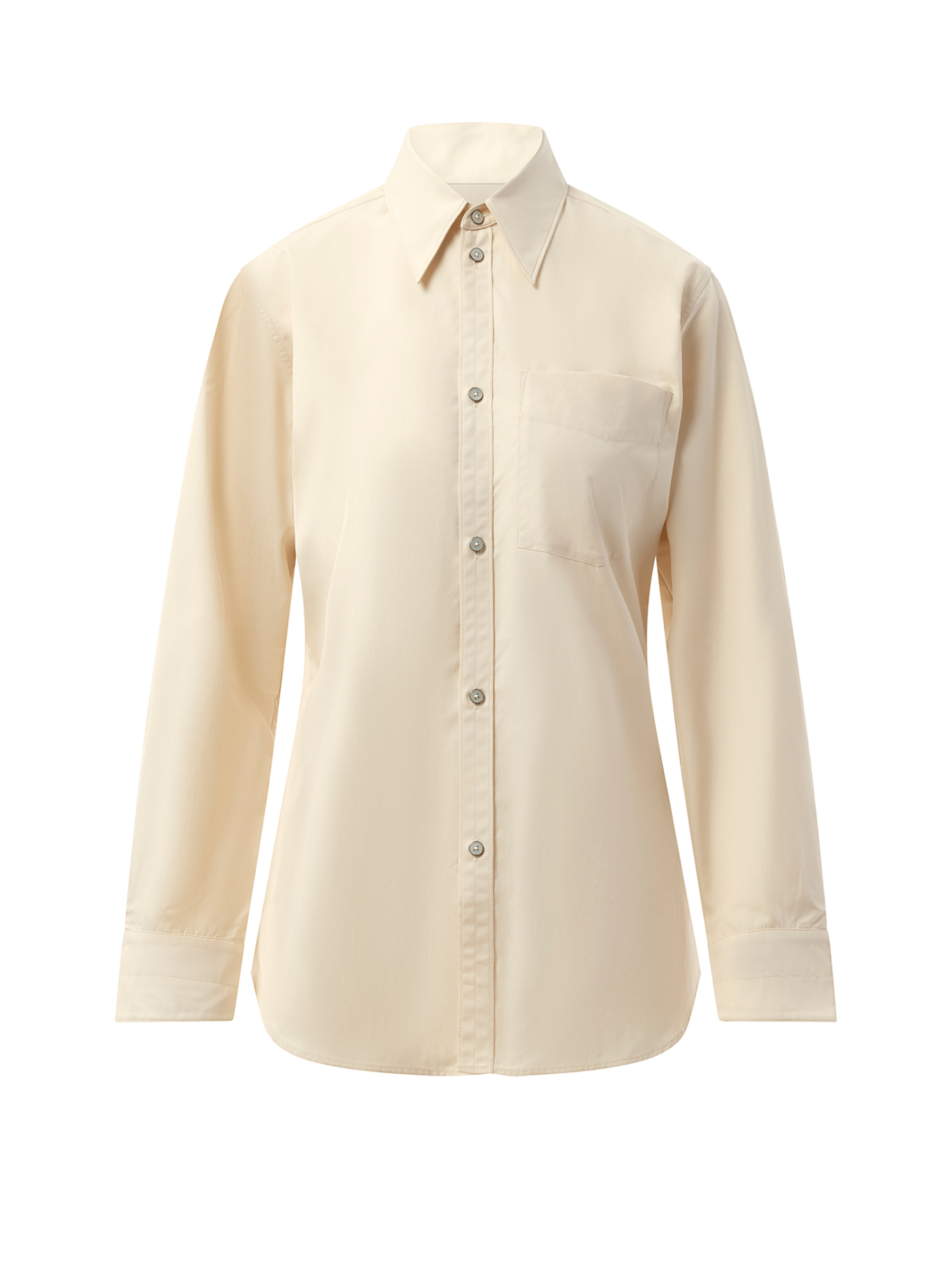 Fitted Shirt in Light Cream