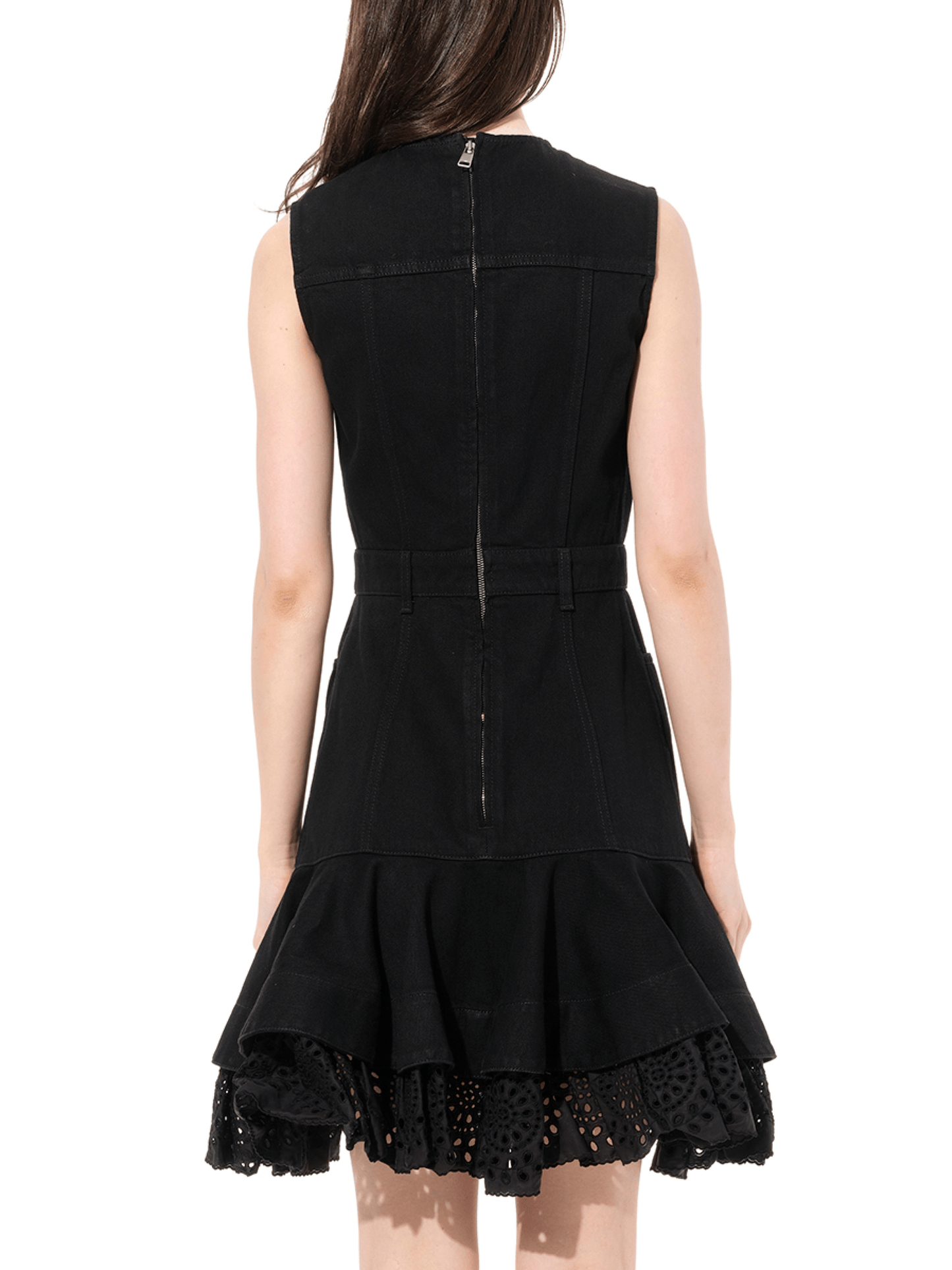 Mini Denim Dress in Black