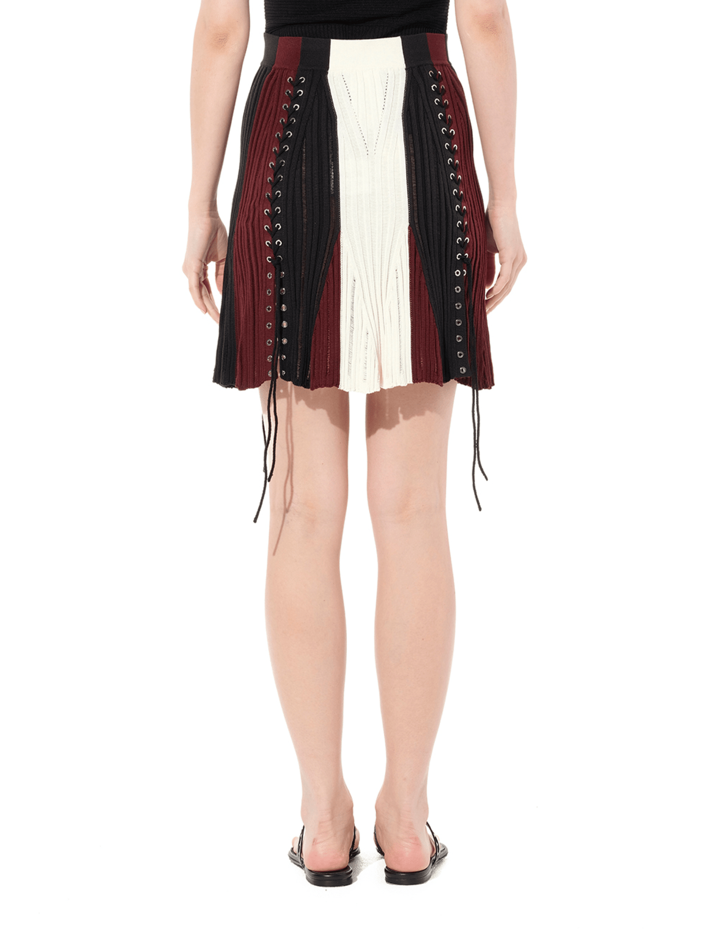 Laddered Mini Skirt in Black