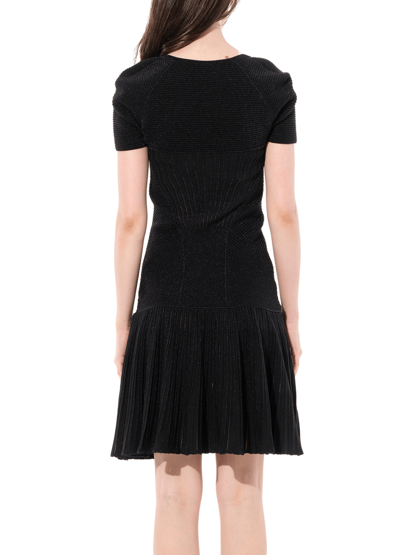 Knit Metal Dress in Black