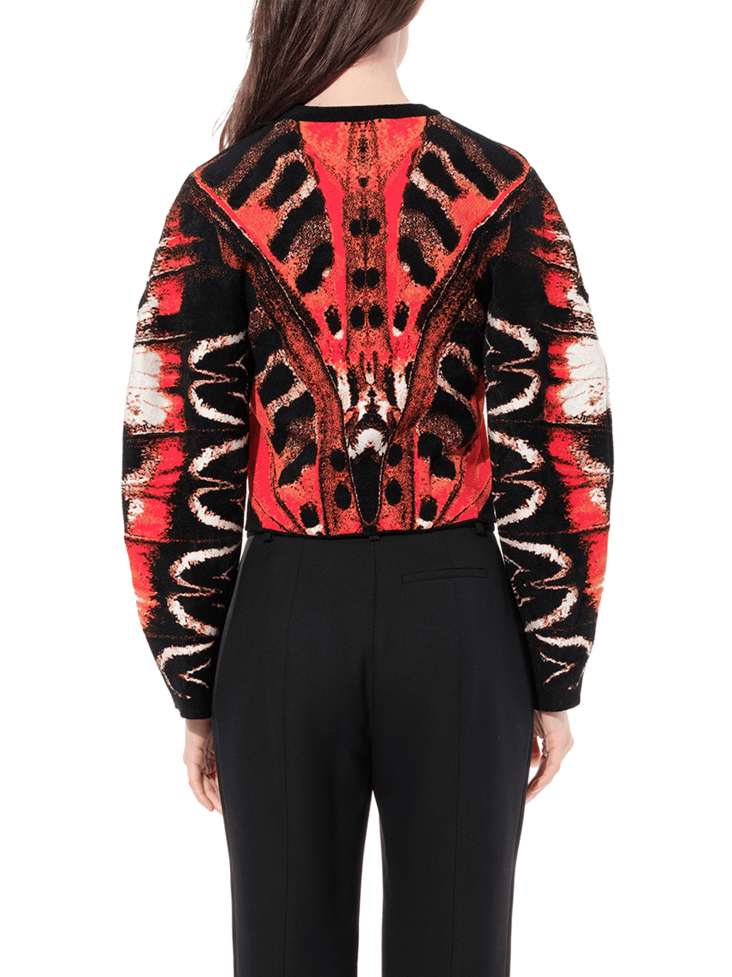 Butterfly Jacquard Knitwear in Red