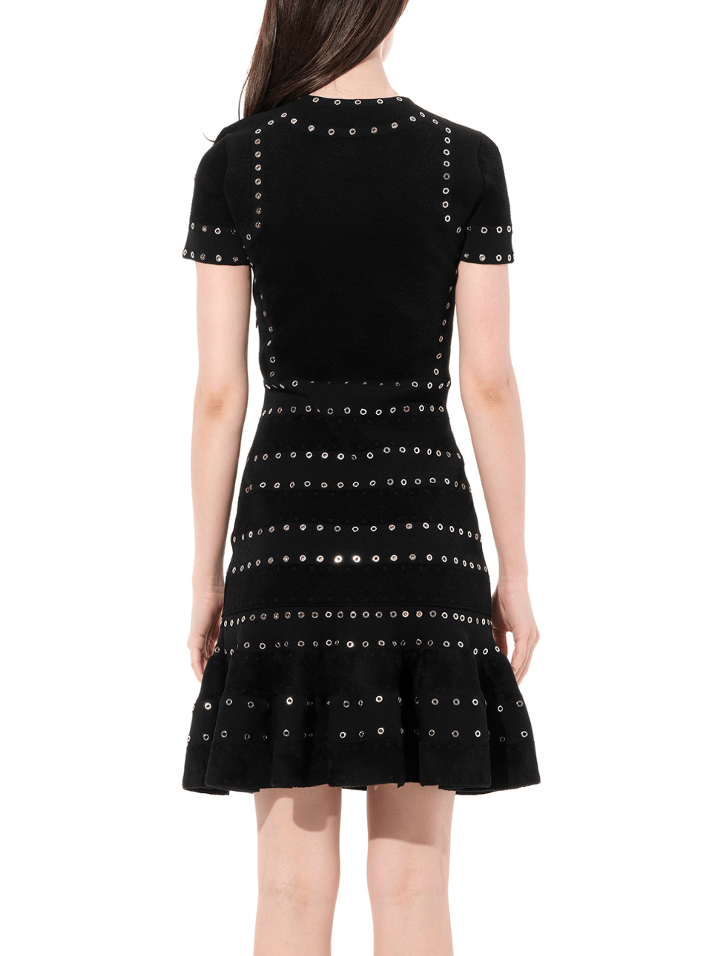 Eyelet Mini Dress in Black