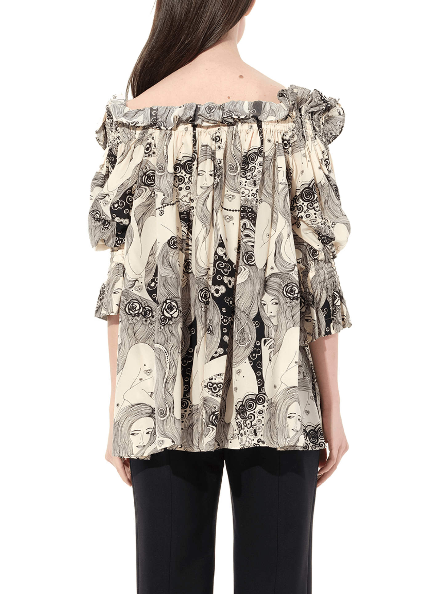 Off Shld Eve Top in Ivory