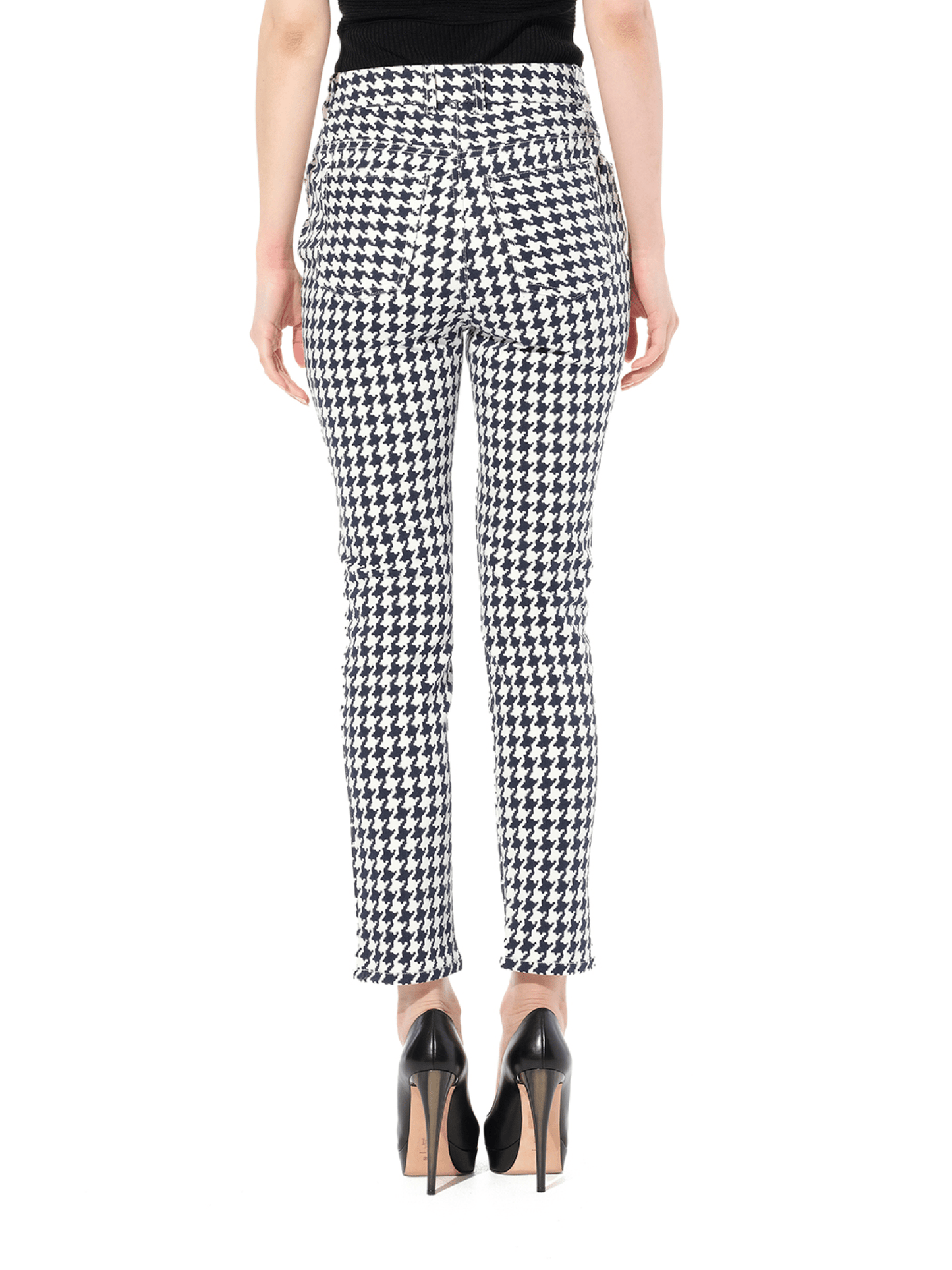 Dogtooth Jeans in White