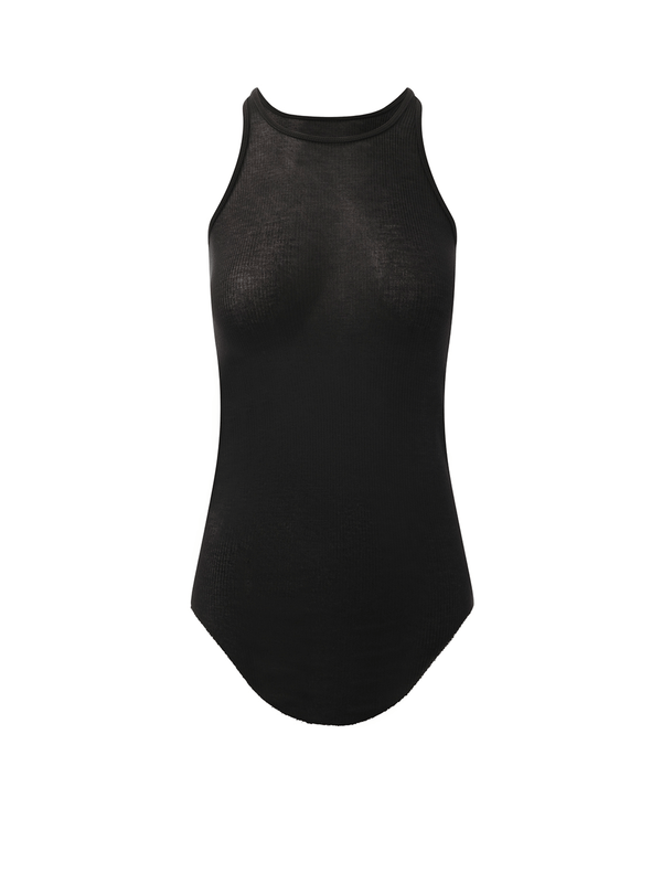 Rick Owens Basic Rib Tank Top in Black