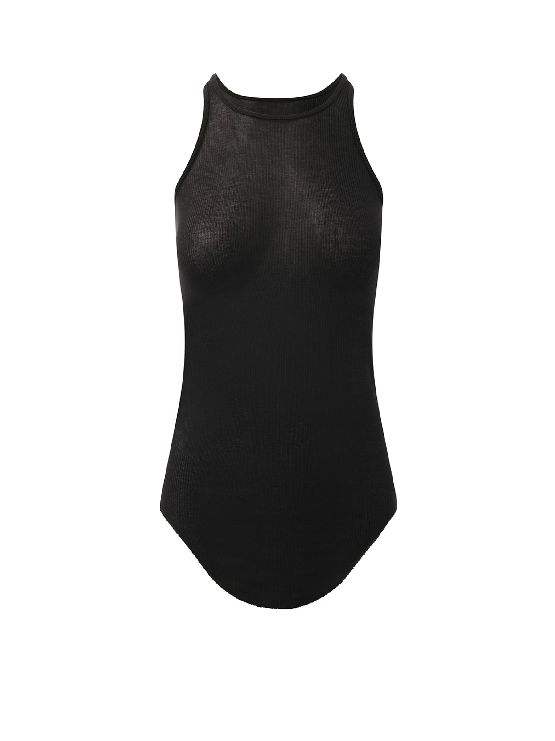 Rick Owens Basic Rib Tank Top in Black