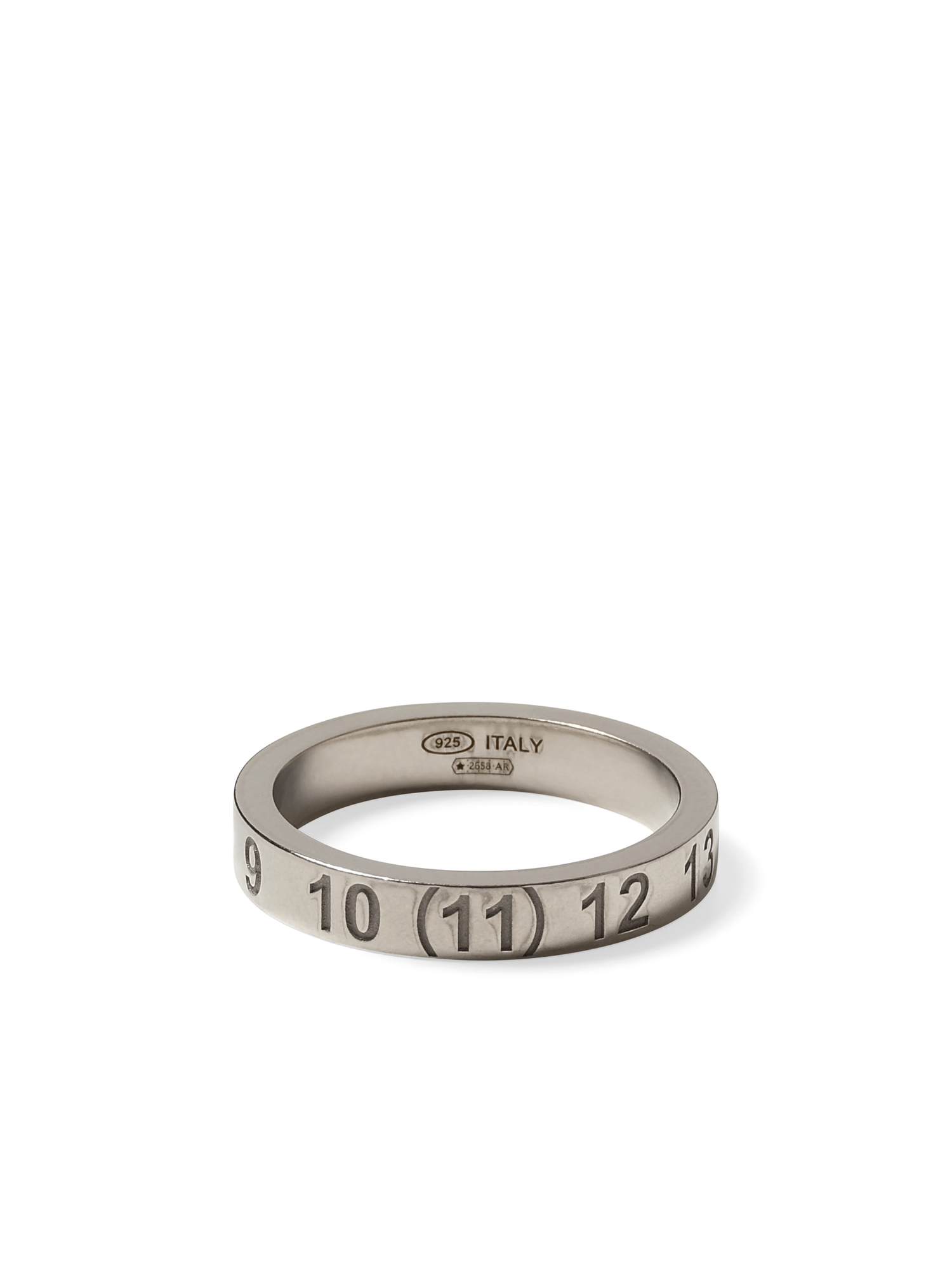 Maison Margiela Numerical 4mm Ring in Silver