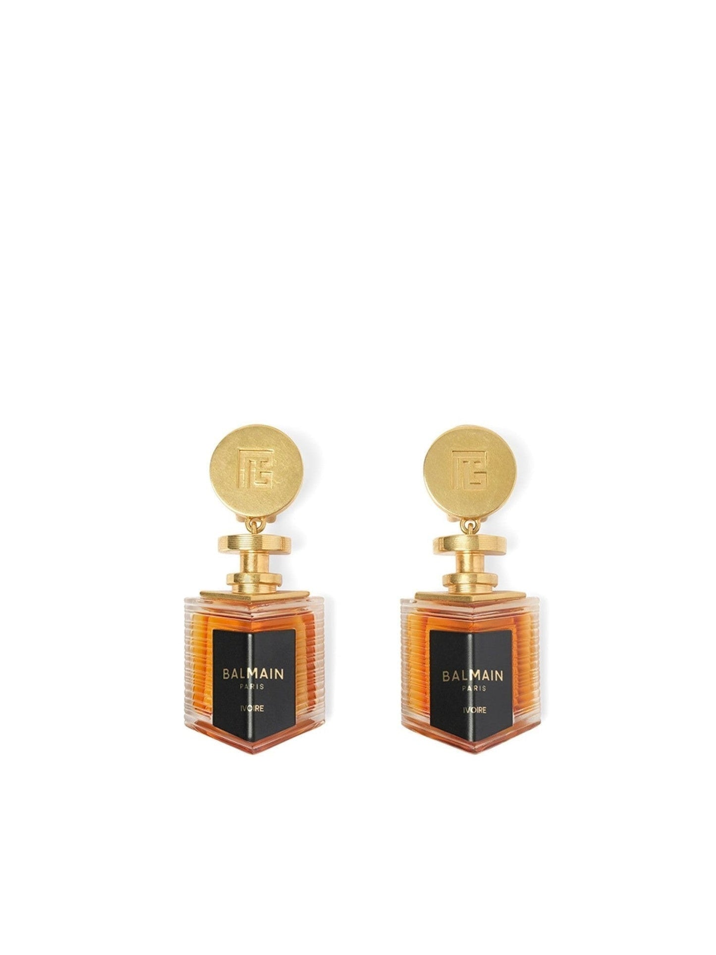 Balmain Perfume Earrings in White