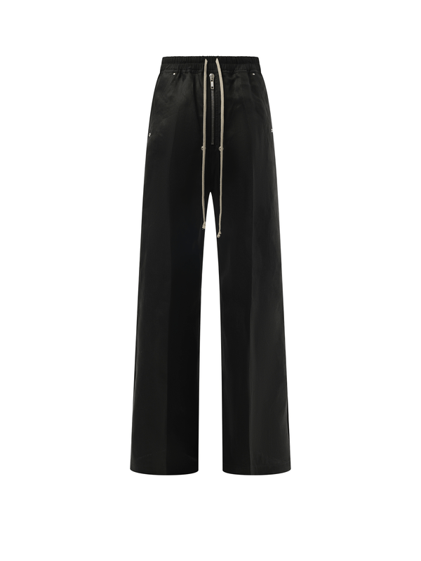Rick Owens Linen Wide Bela Pants in Black
