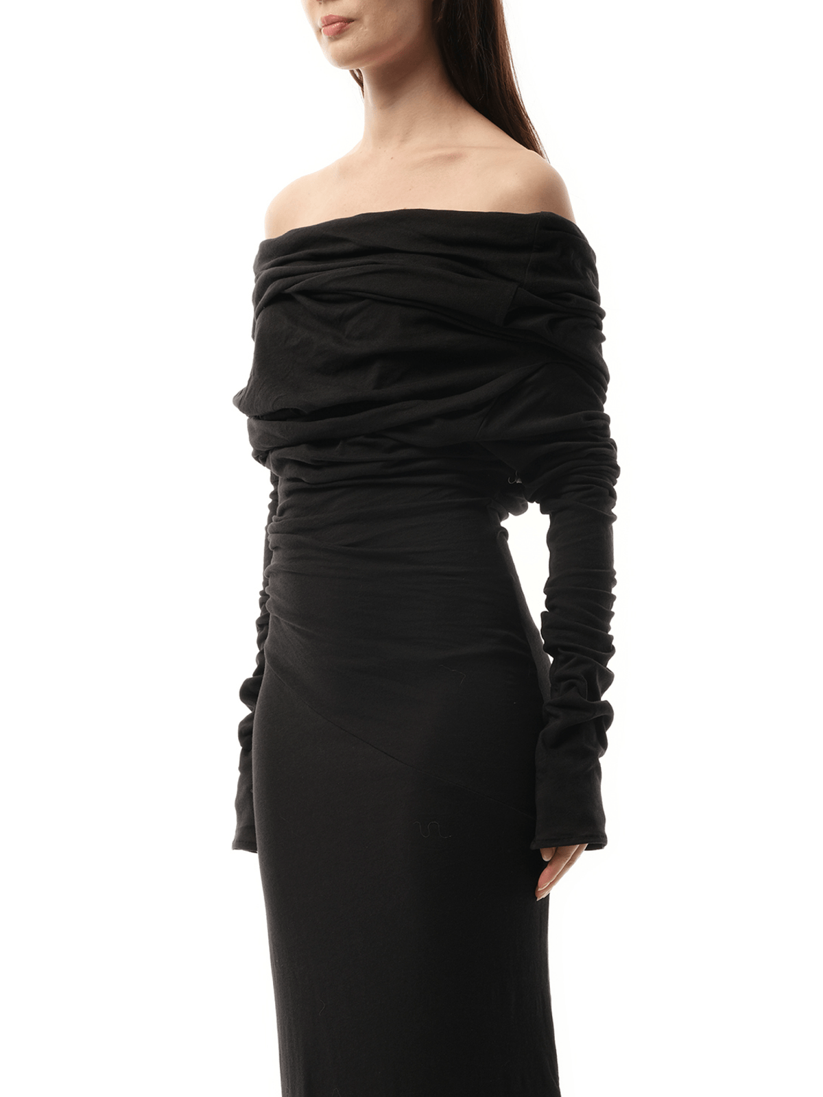 Bound Midi Dress in Soot
