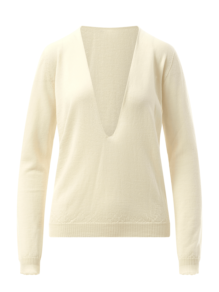 Rick Owens Extreme V Neck Pullover in Dinge