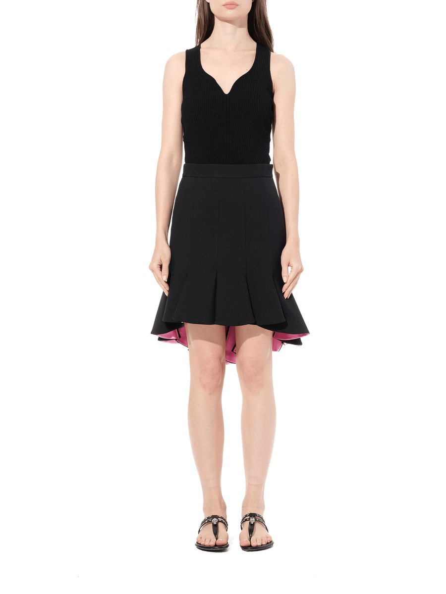 Wool Silk Skirt in Black