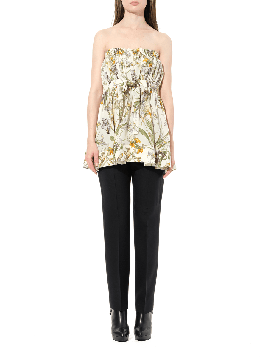 Iris Print Dress in Ivory