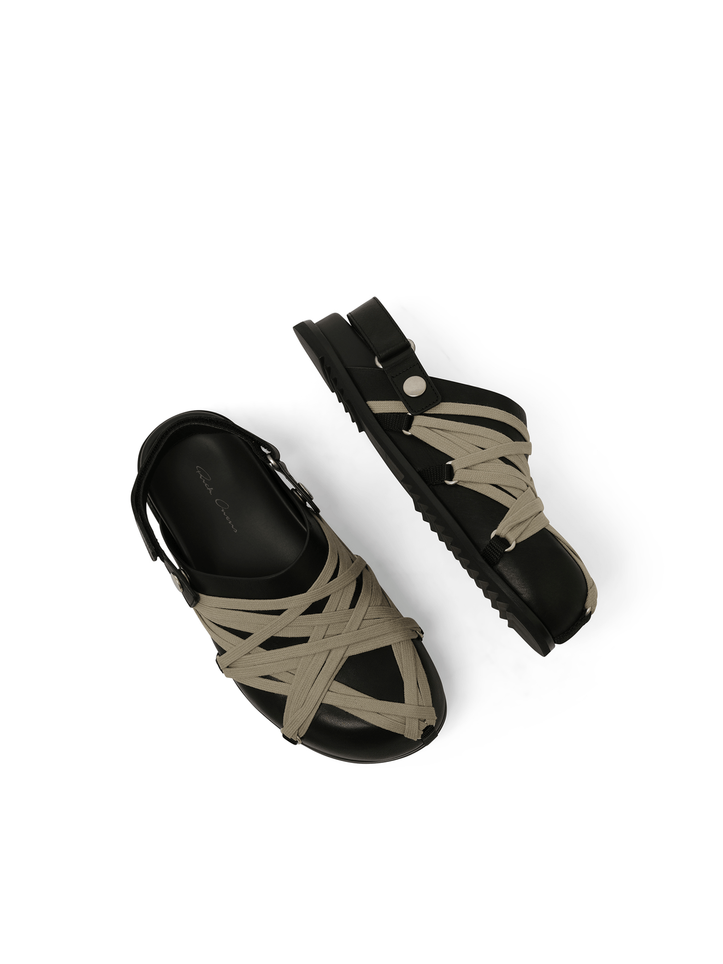 Rick Owens Megalaced Mule Granola in Black