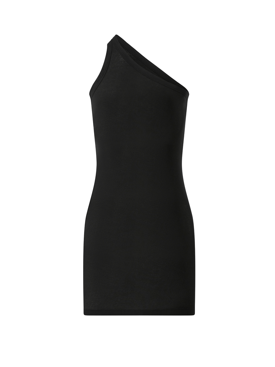 Rick Owens Drkshdw One Shoulder Tank Top in Black