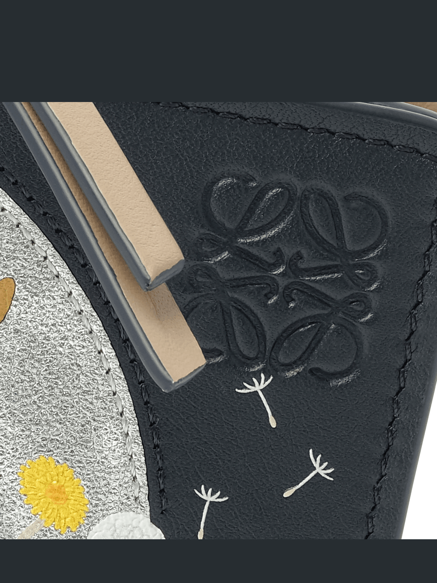 Loewe Bunnies Compact Zip Wallet in Deep Navy
