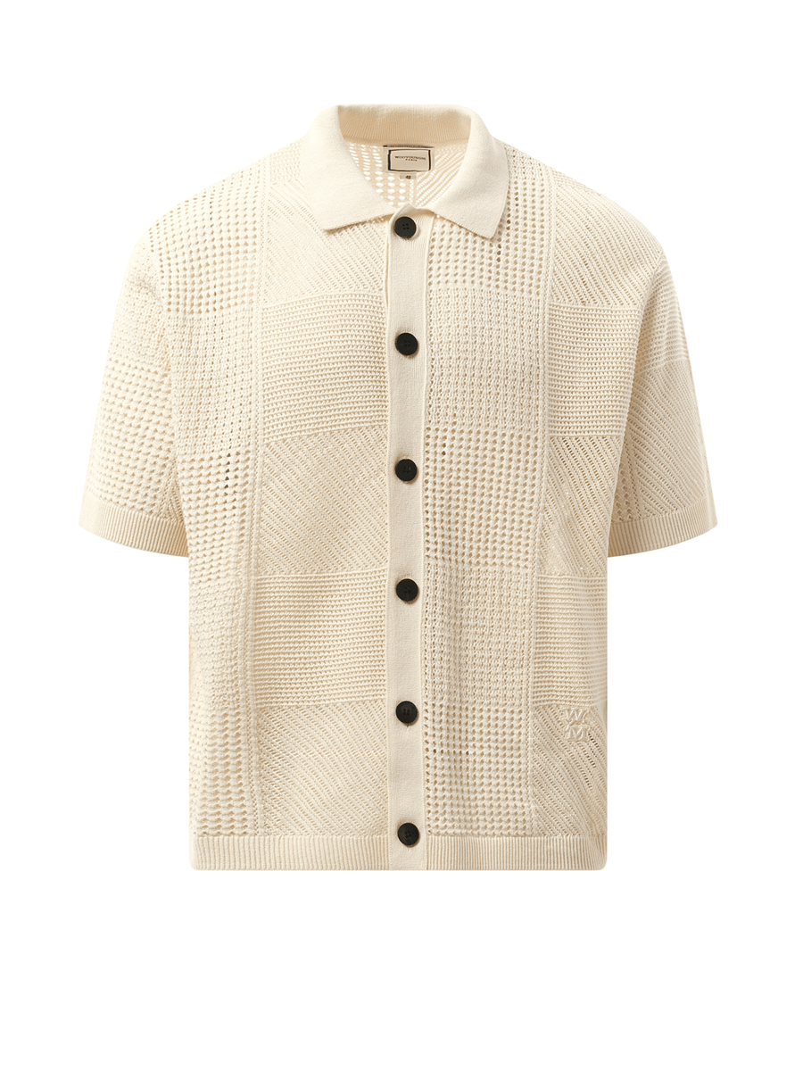Wooyoungmi Crochet Shirt in Ivory