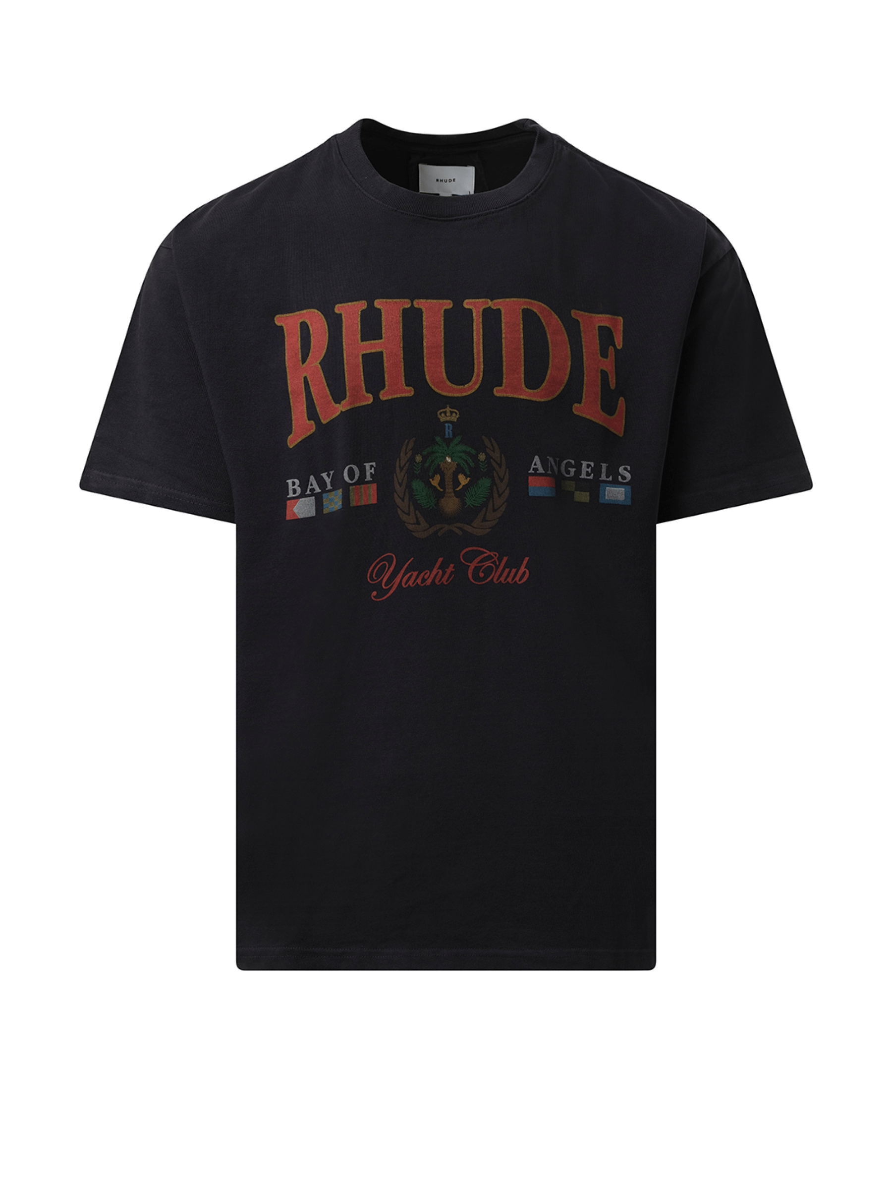 Rhude Bay of Angels Yacht T-Shirt in Vintage Black