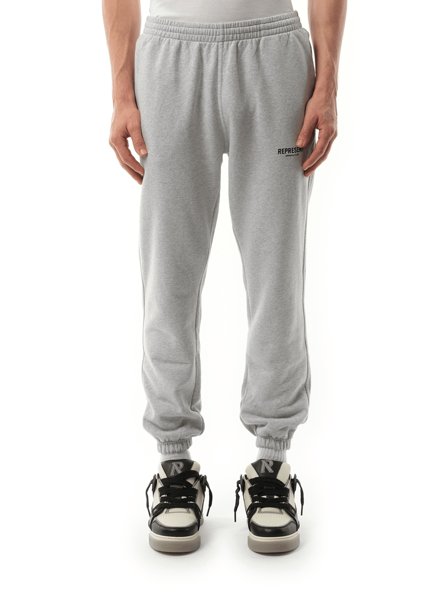 Represent Owners Club Sweatpants in Ash Grey/Black
