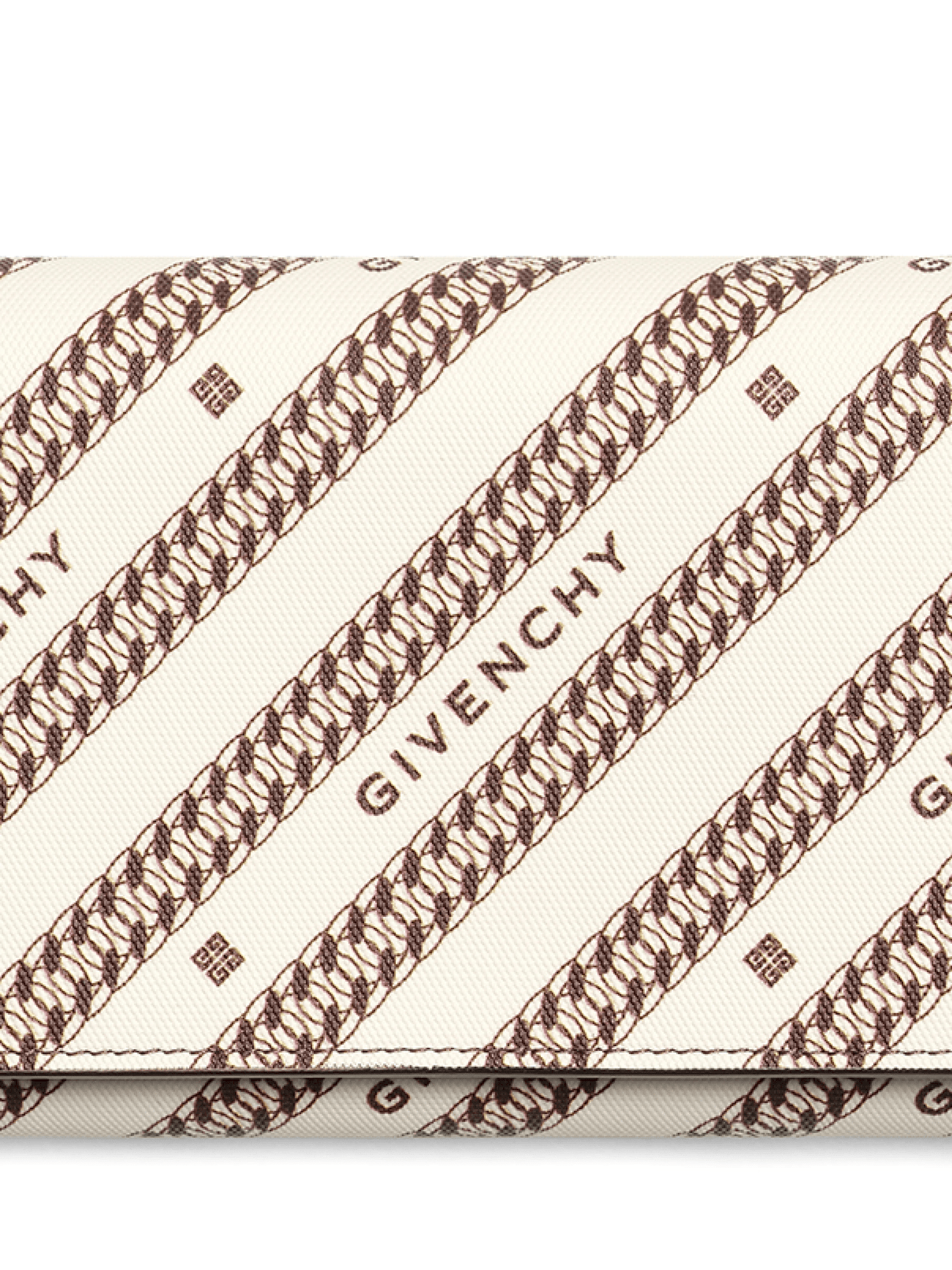 Bond Flap Wallet in Chain Coated Canvas in Beige