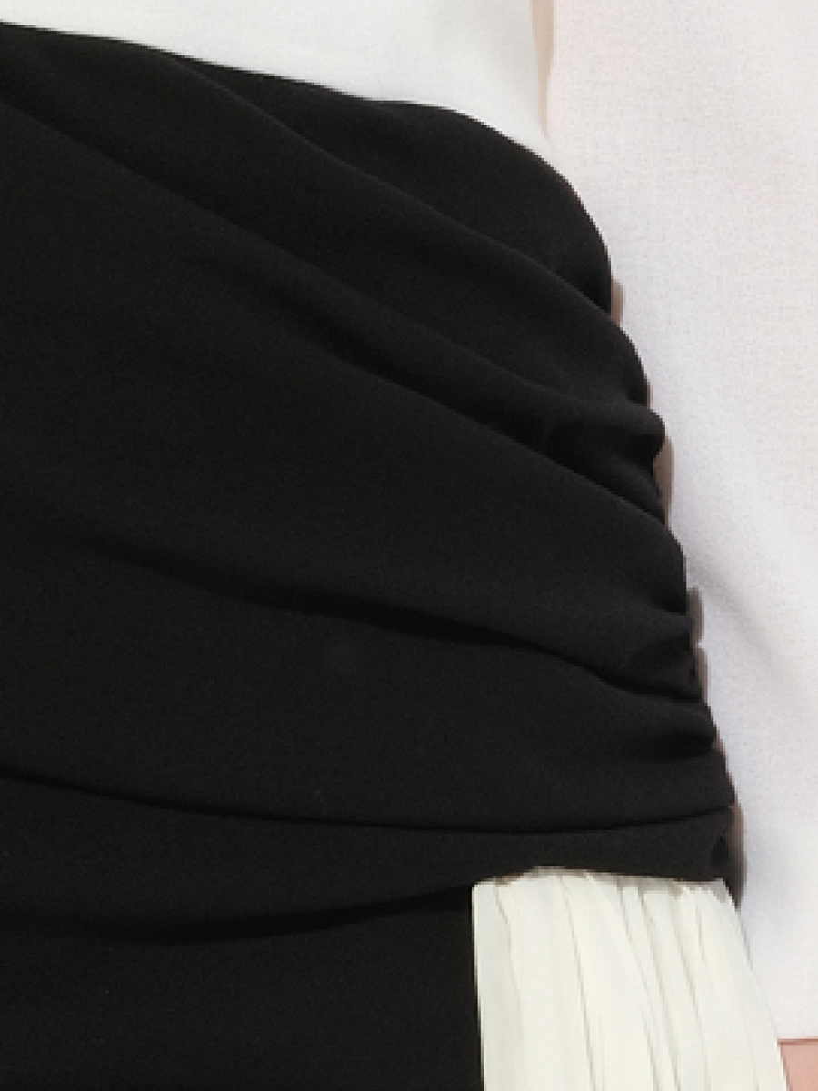 Asymetric Dress in Black/White