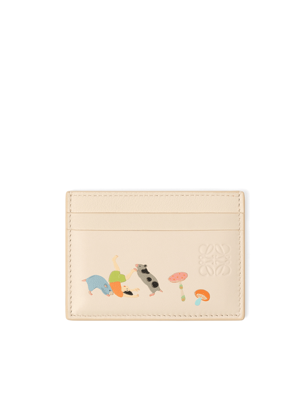 Loewe Hamster Plain Cardholder in Talc