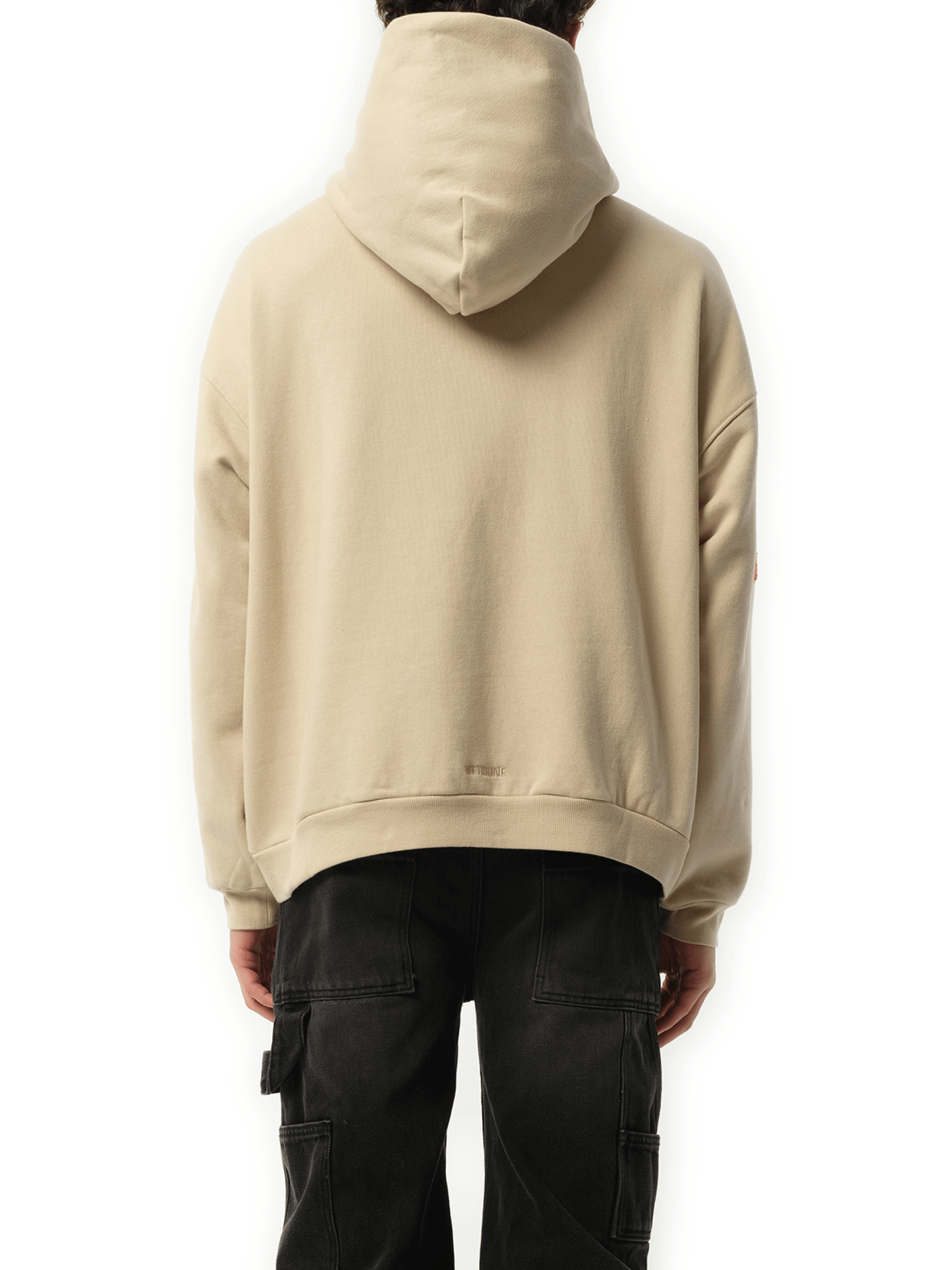 Boucle Letter Logo Hoodie in Beige