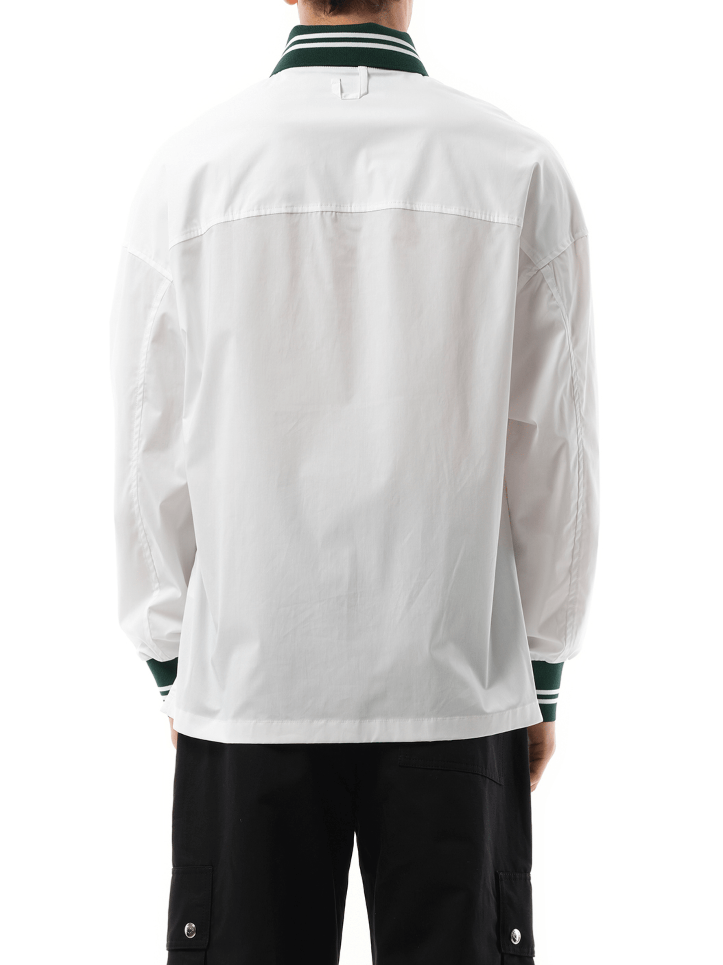 Jacquemus La Chemise Baseball Long Sleeve in White