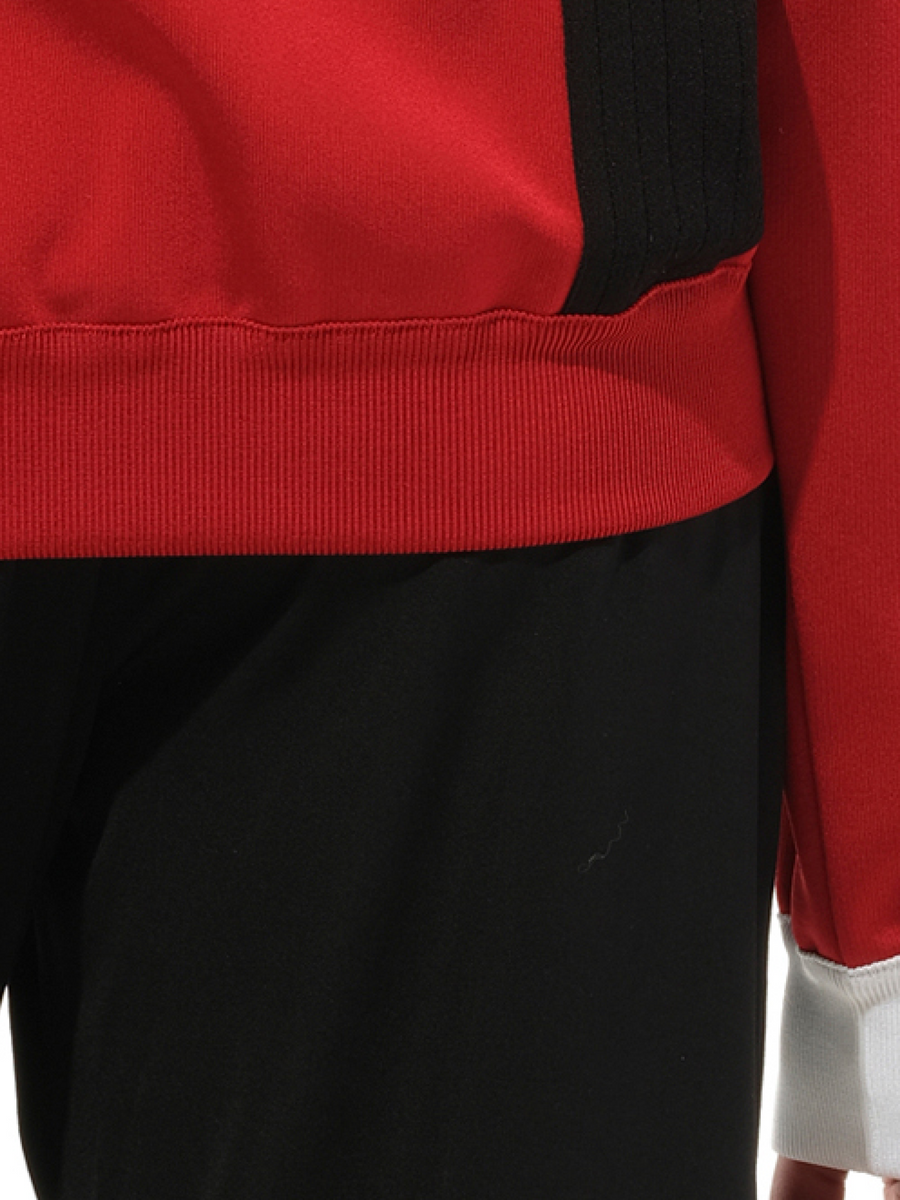 Zip Tri Turtleneck Sweater in Red
