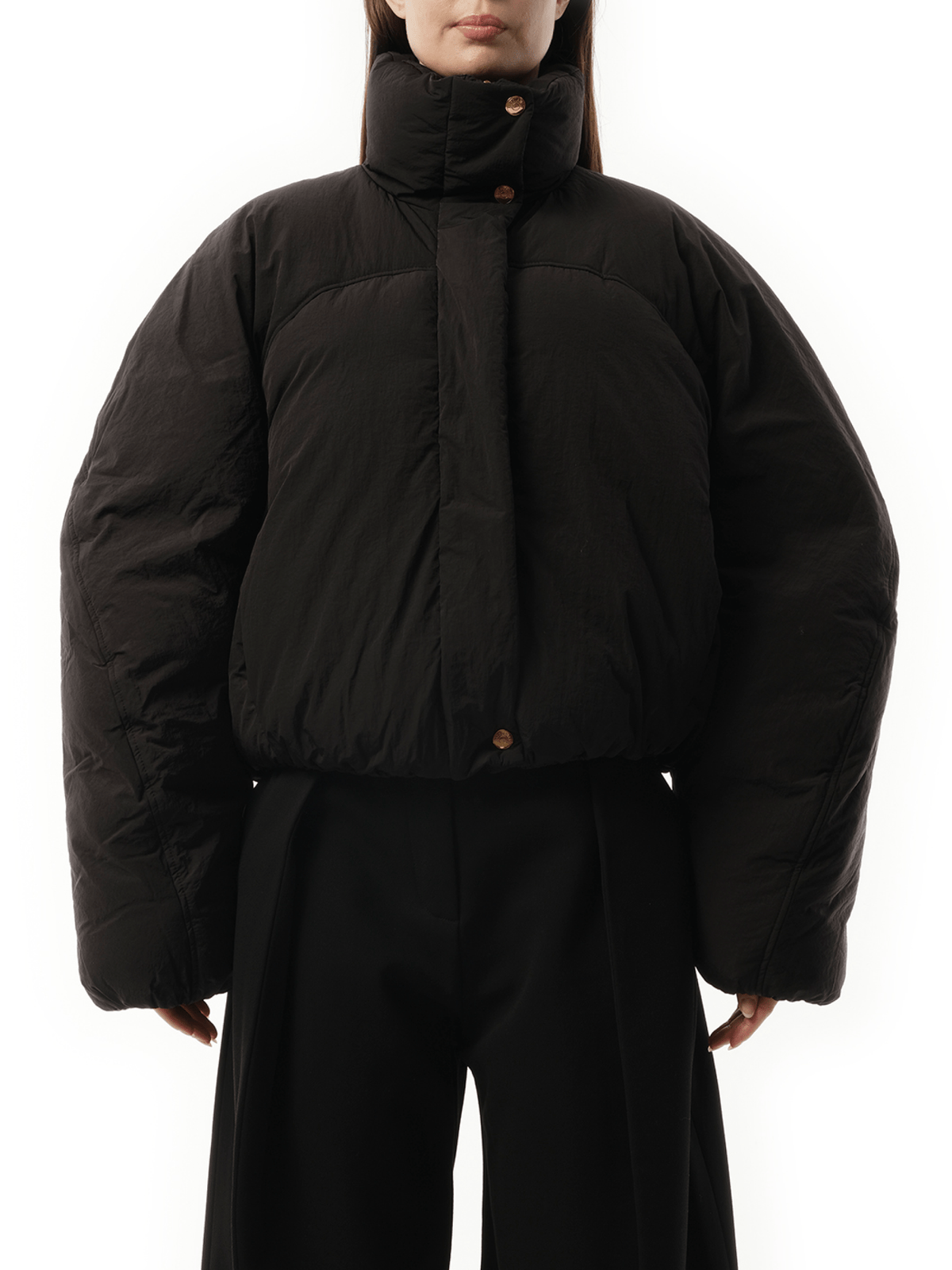 La Doudoune Courte Caraco in Black