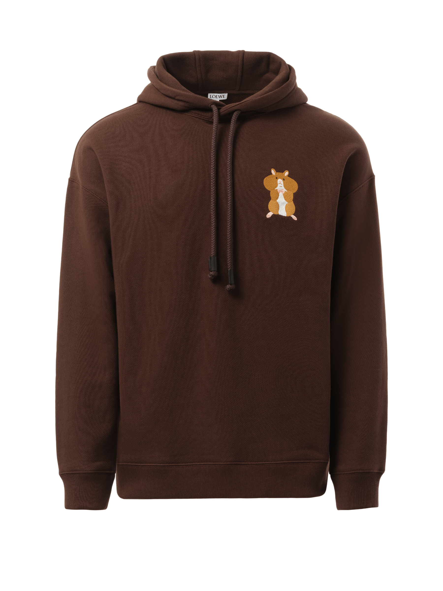 Loewe Suna Fujita Hamster Hoodie in Dark Brown