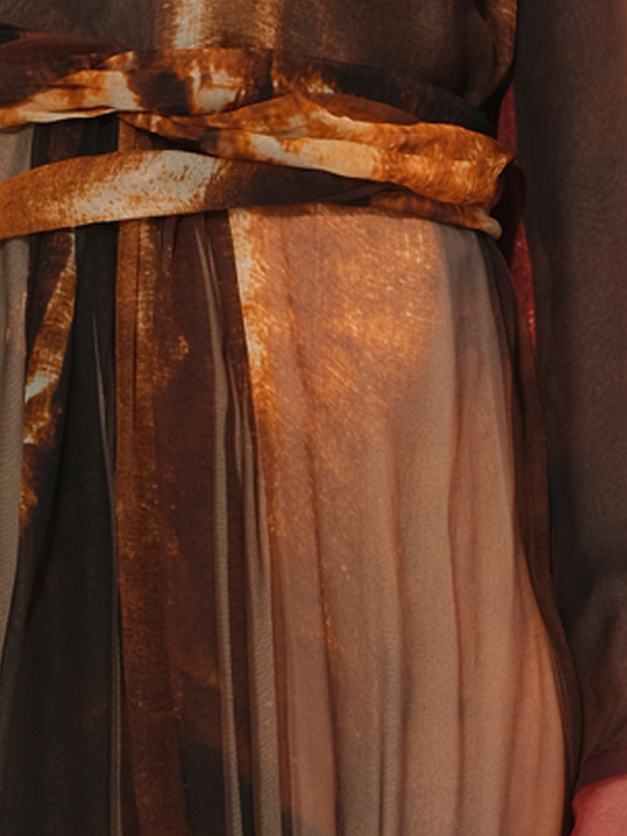 Podium Fire Print Dress
