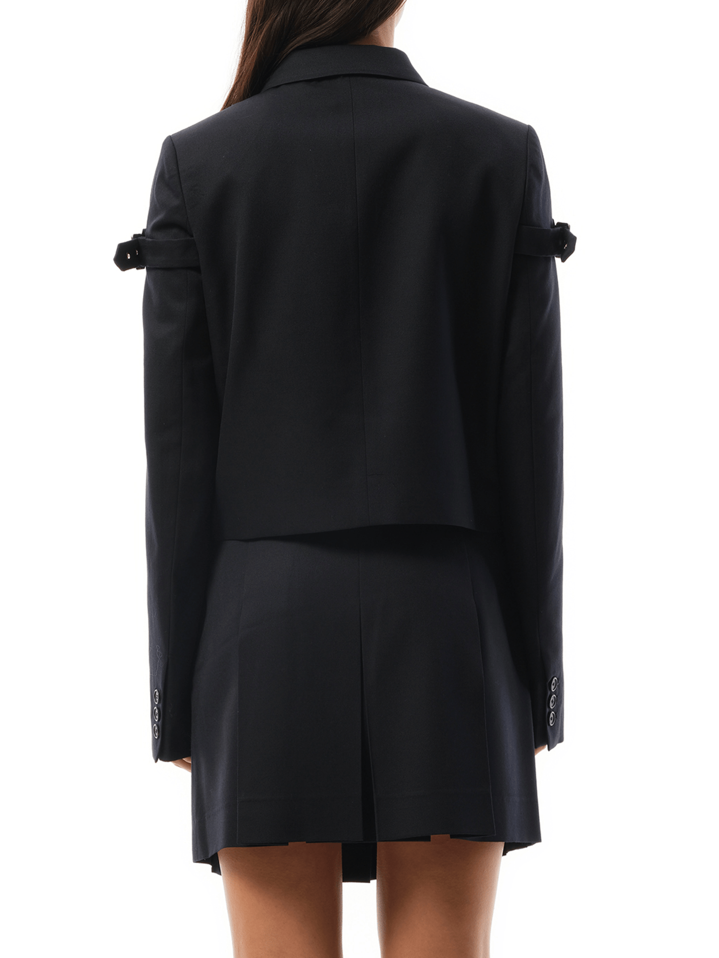 We11Done Jacket With Sleeve Strap Detail in Navy