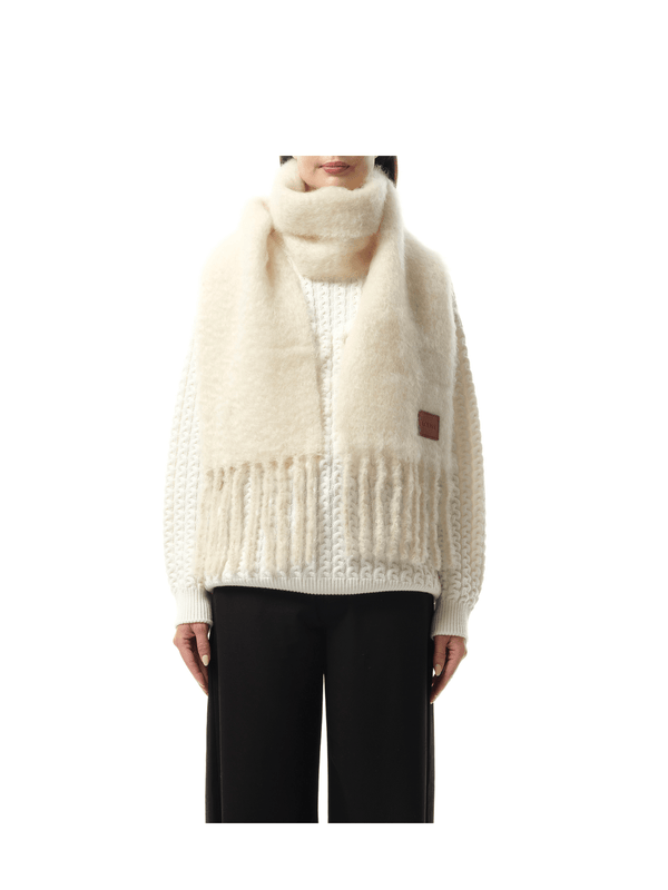 Loewe Mohair Blend Scarf in White