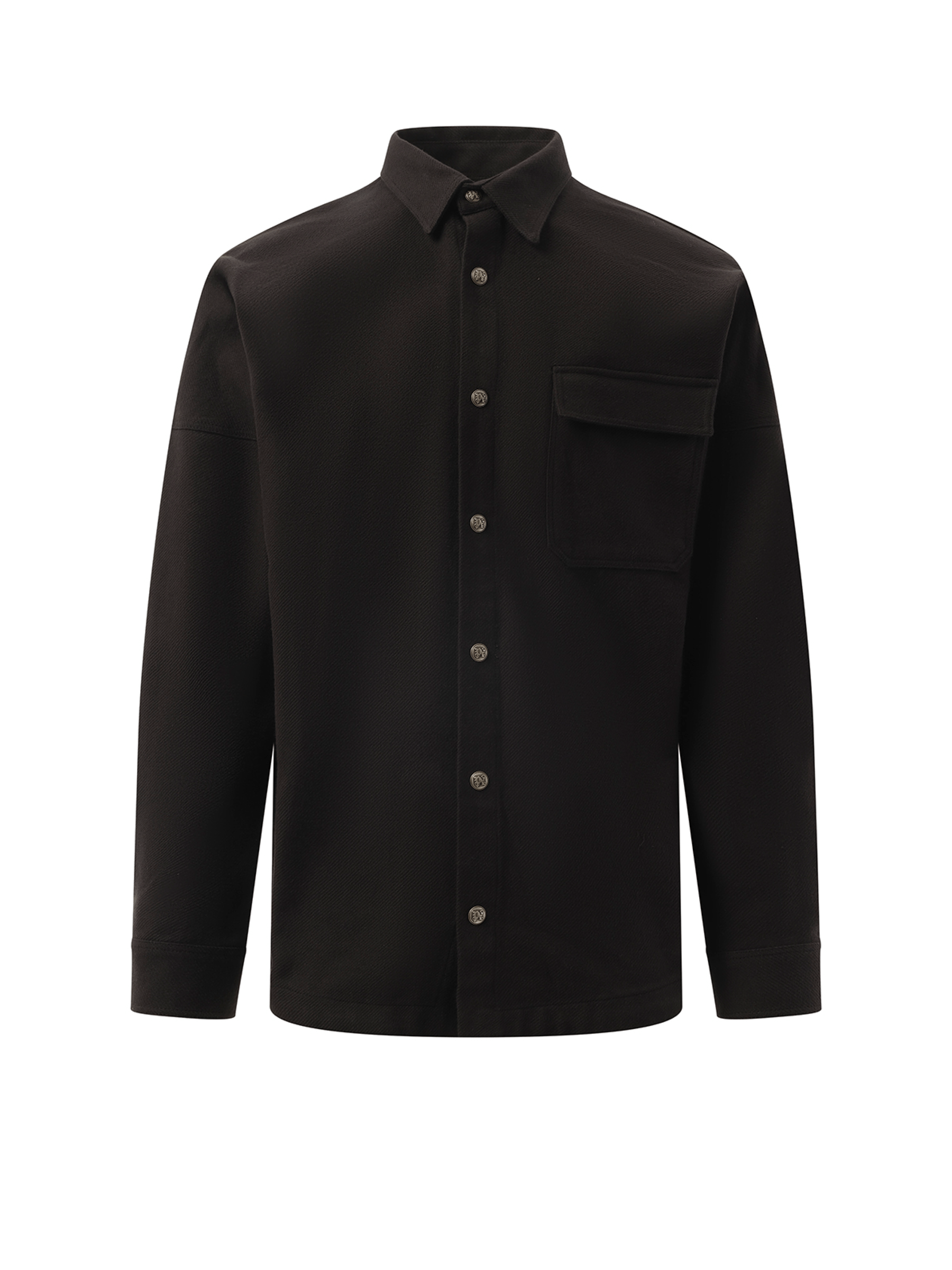 Palm Angels Classic Logo Overshirt in Black/Off White